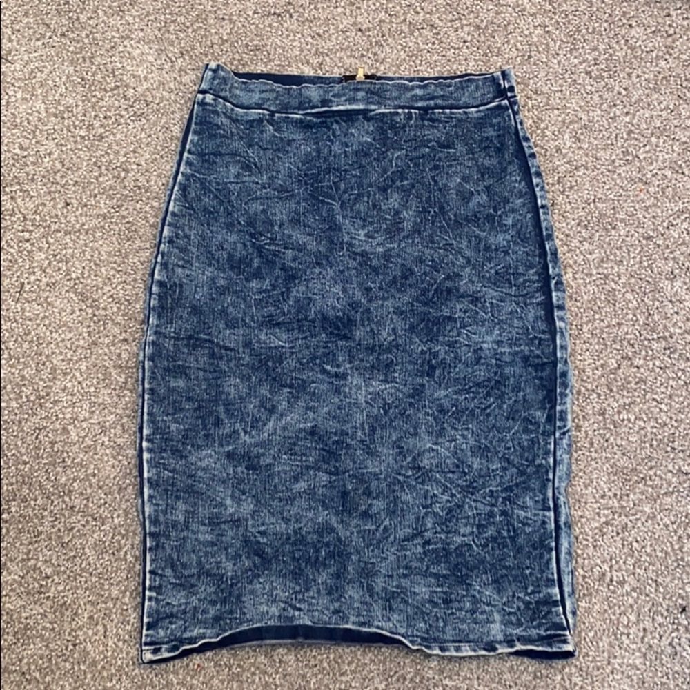 Blue Jean Pencil Skirt